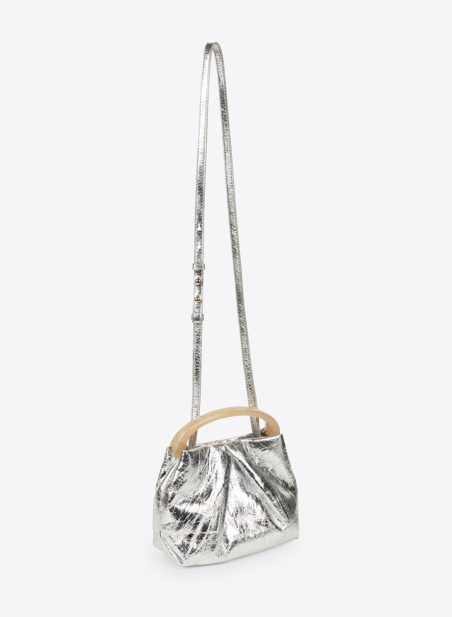 Small Pleated Leather Bag