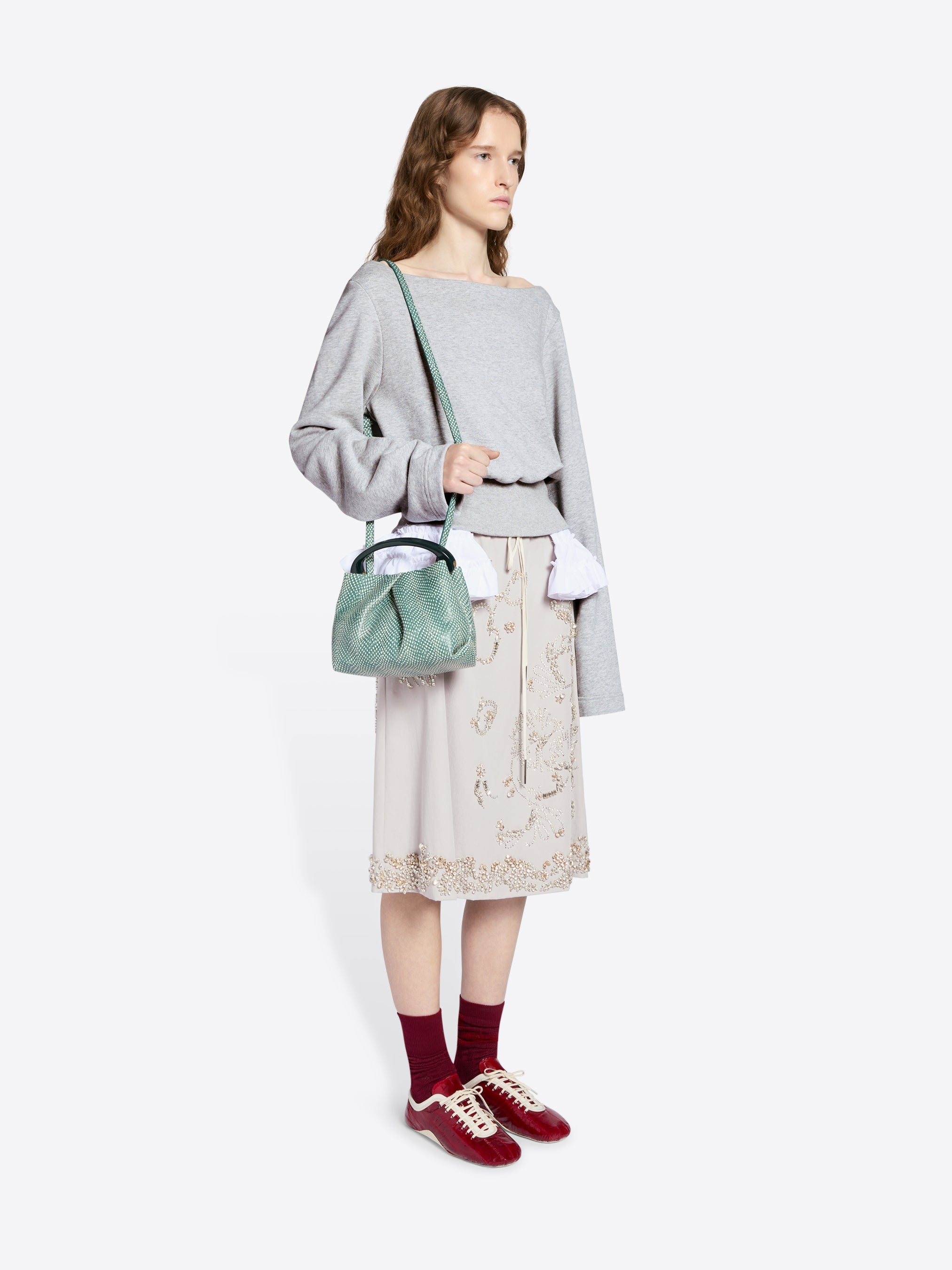 Small Pleated Leather Bag